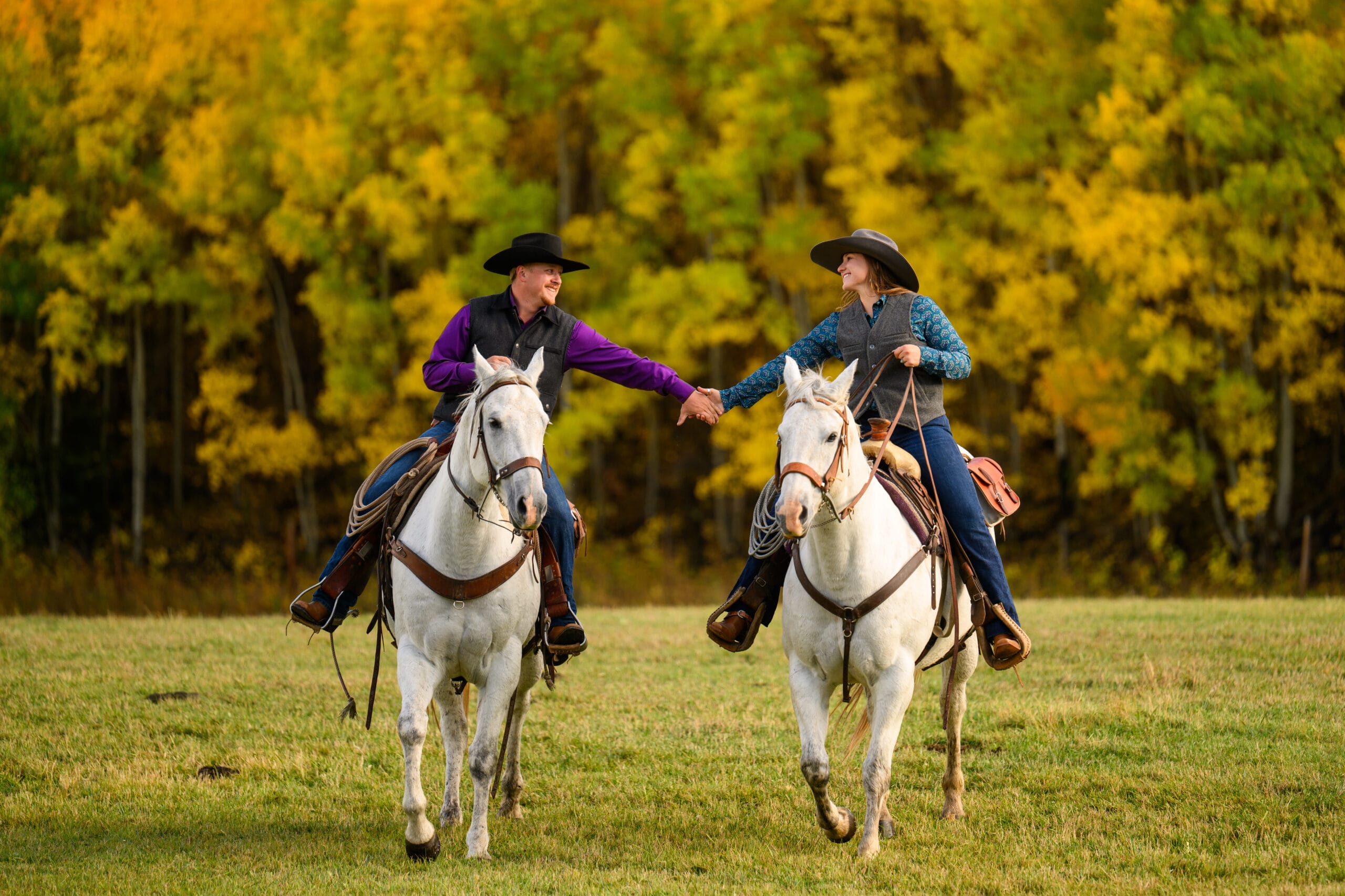 Cowboy engagement Session on a private cattle ranch