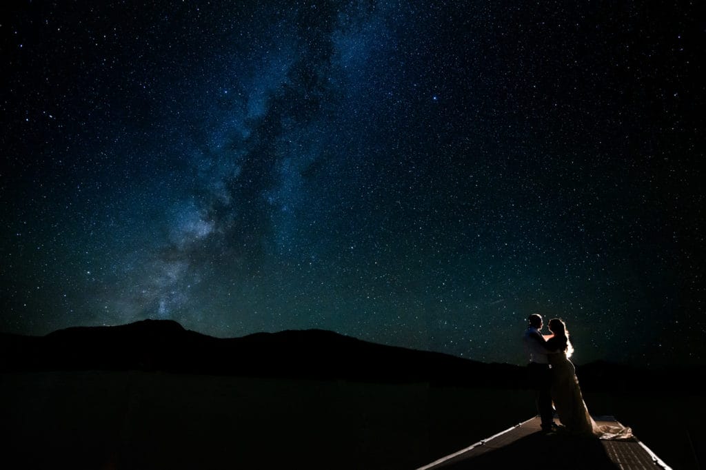 milky way wedding photos