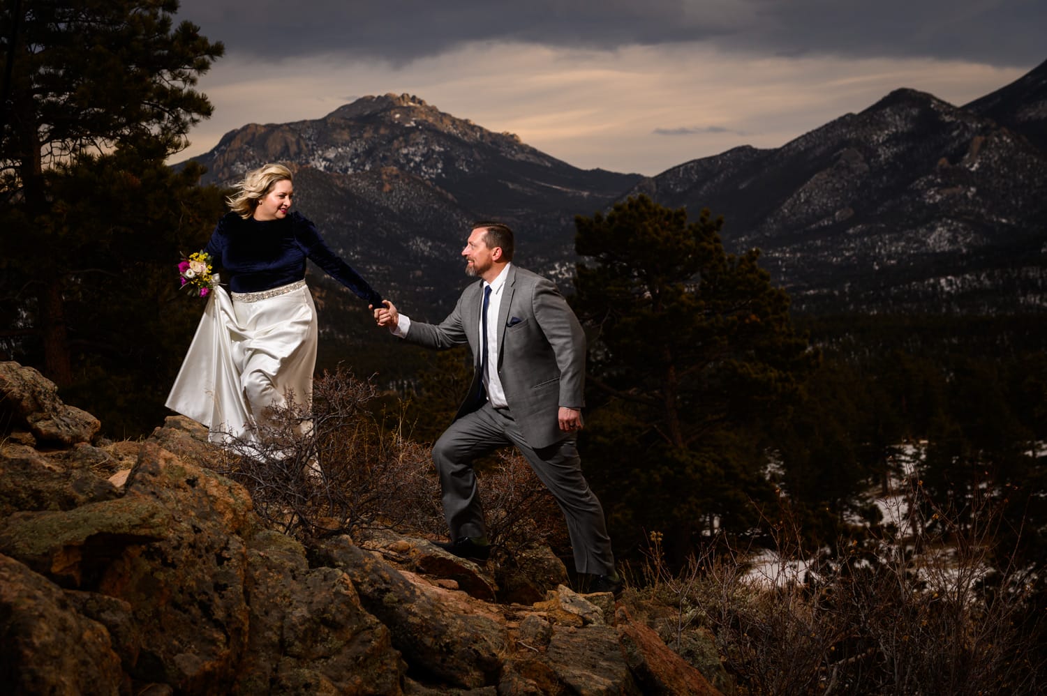 Sunset Wedding in Rocky Mountain National Park